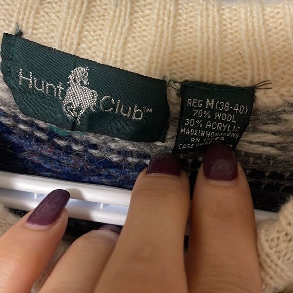 Hunt Club winter wool winter sweater medium - Picture 4 of 5